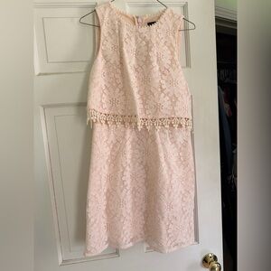 Topshop Pink Lace Mini Dress
